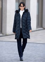 Kurzmantel mit abnehmbarem Kunstpelz-Besatz NAVY