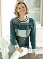 Pullover mit Patchworkdessin  