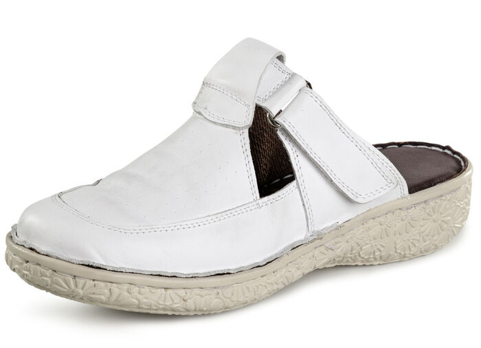 ELENA EDEN Clog mit Zierlochung WEISS