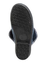 Warme Damen-Hausschuhe, Weite H, mit Wolle BLAU