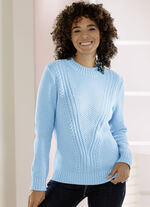 Pullover mit nachhaltig recycelter Baumwolle HELLBLAU