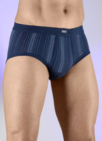 Fünferpack Slips aus Feinripp 3X MARINE-BUNT, 2X WEISS-BUNT