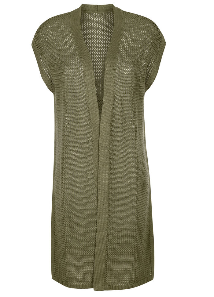 Strickweste in Longform 