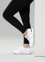 ELENA EDEN, sytlische Damen-Sneaker, Weite H, mit herausnehmbarem Fußbett WEISS-GOLD