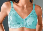 Naturana Minimizer-BH mit dezent gl&auml;nzendem Floraldruck AQUA