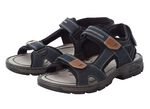 Rieker, klassische Herren-Trekkingsandalen, aus Leder DUNKELBLAU