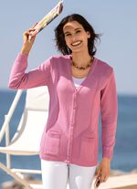 Strickjacke mit streckender Struktur 