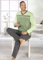 Hajo Klimakomfort Schlafanzug mit V-Ausschnitt 