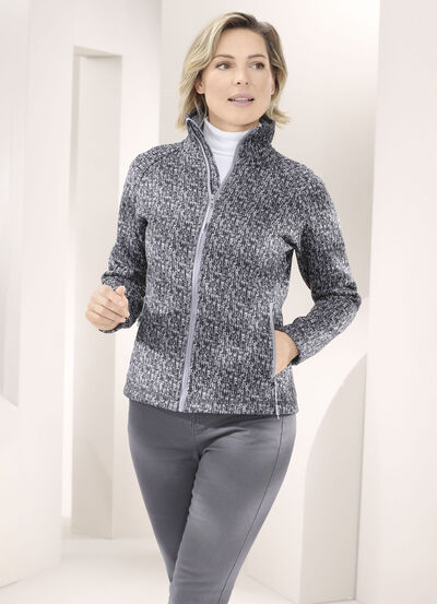 Fleecejacke in Strickoptik  Fleecejacke in Strickoptik