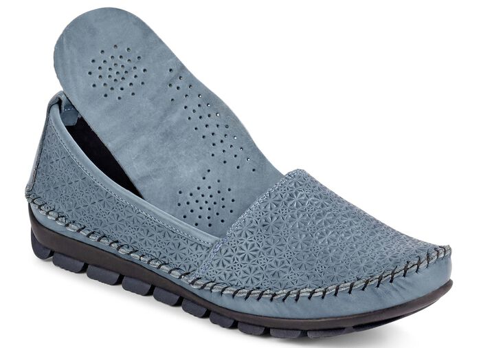 Gemini Mokassin-Slipper mit toller Prägung JEANSBLEU