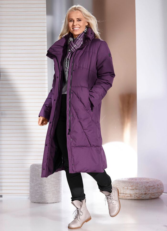 Funktionsmantel mit verstaubarer Kapuze 