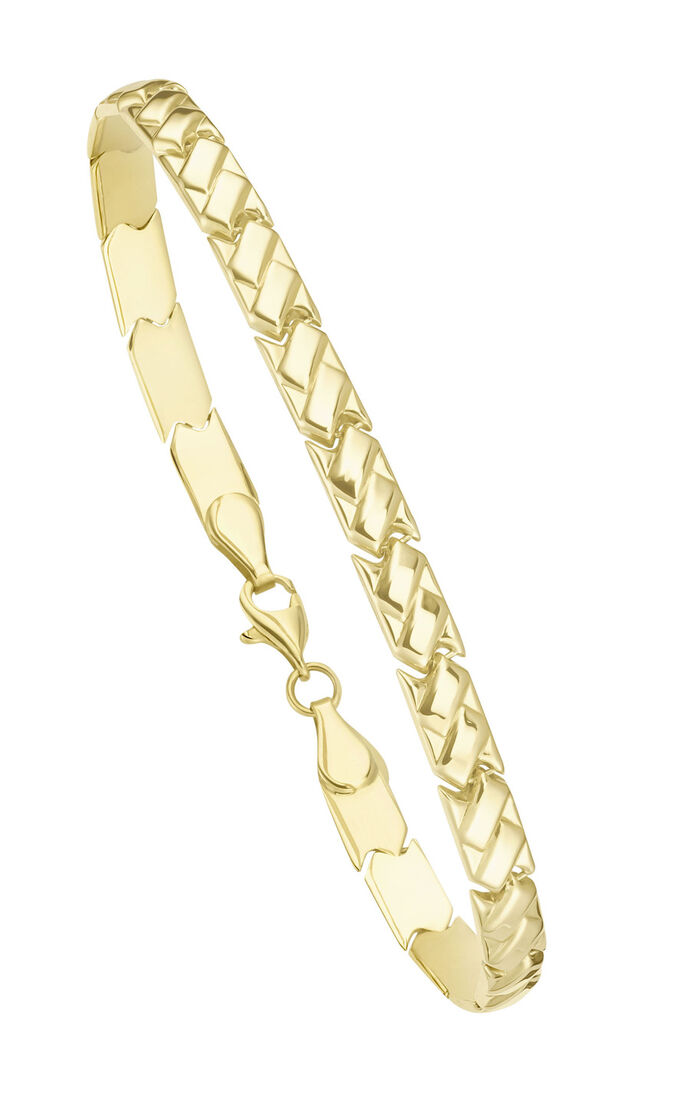 Elegantes, glänzendes Armband mit Karabiner 