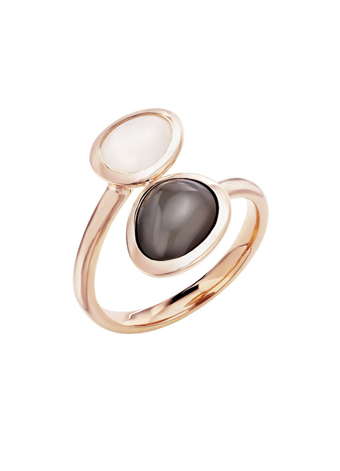 Eleganz in Roségold – Damenring mit echtem Mondstein 