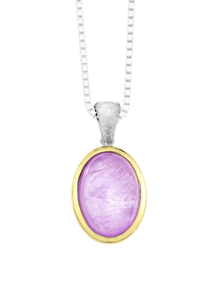 Anh&auml;nger in Bicolor mit Milky-Kunzit 