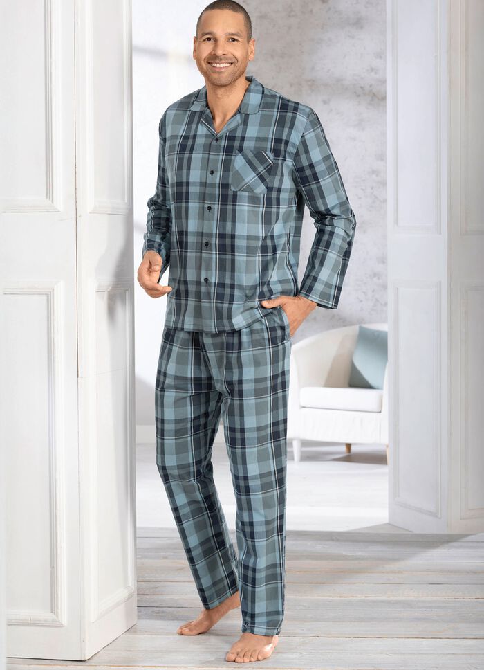 Comte-Schlafanzug mit durchgekn&ouml;pftem Oberteil 