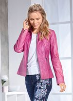 Kurzjacke aus Nappaleder-Imitat 