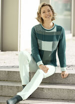 Pullover mit Patchworkdessin  