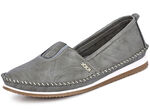 Andrea Conti Mokassin-Slipper mit dezenter Knitter-Struktur GRAFIT