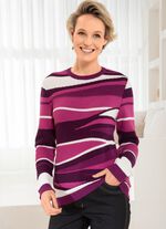 Pullover in edlem Mustermix BEERE-FUCHSIA-MULTICOLOR