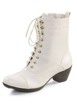 AAndrea Conti, modische Damen-Stiefeletten, Winterschuhe, mit Reißverschluss ECRU