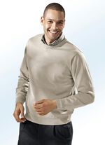 Pullover in 4 Farben mit rundem Halsausschnitt BEIGE MELIERT