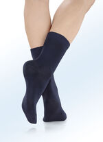 Fünferpack Socken mit  druckfreiem Bund 3X AZURBLAU, 2X MARINE
