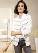 Strickjacke in Milano-Rippe 