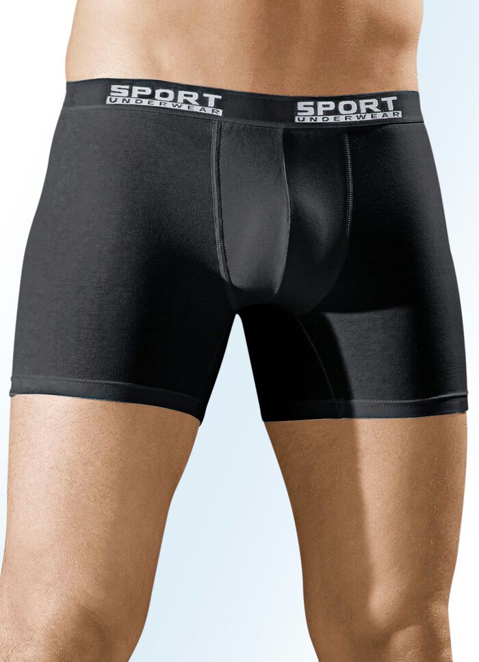 Dreierpack Pants mit Elastikbund, uni 3X SCHWARZ