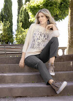 Pullover in leichter Fledermausform 