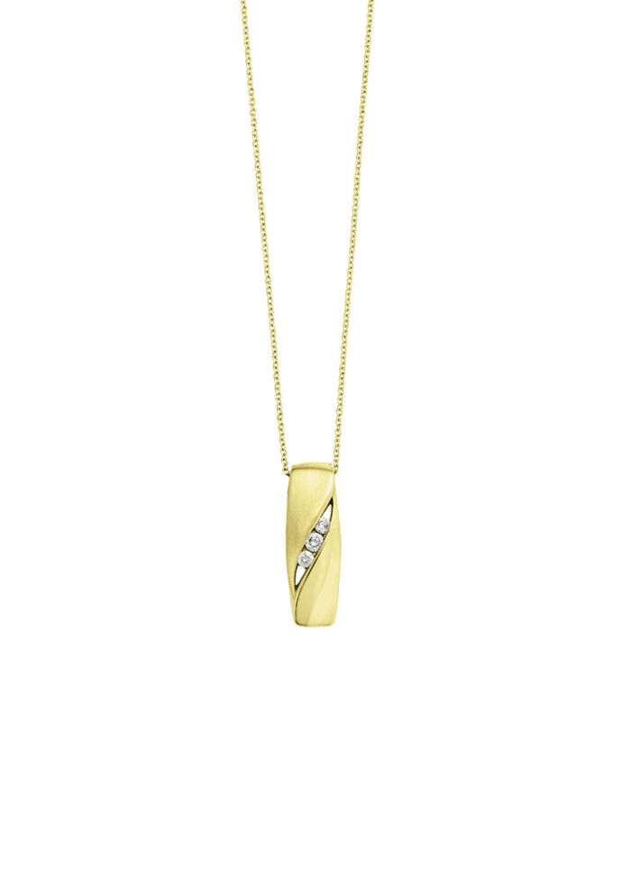 Eleganz in Gold: Anhänger mit 3 Brillanten 