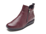 Waldläufer, bequeme Damen-Stiefeletten, Weite H, aus Hirschleder BURGUND