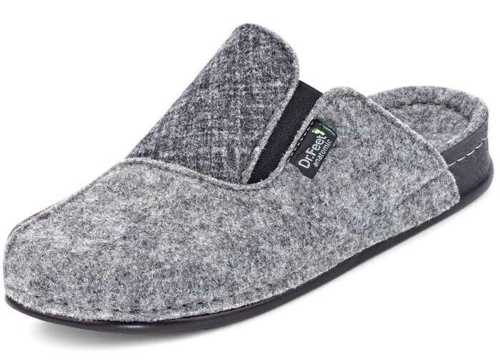 Laurina, klassische Damen-Hausschuhe, Weite H, mit Gummizug 