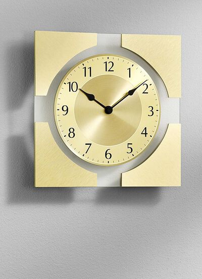 Wanduhr aus Glas mit Funkuhrwerk 