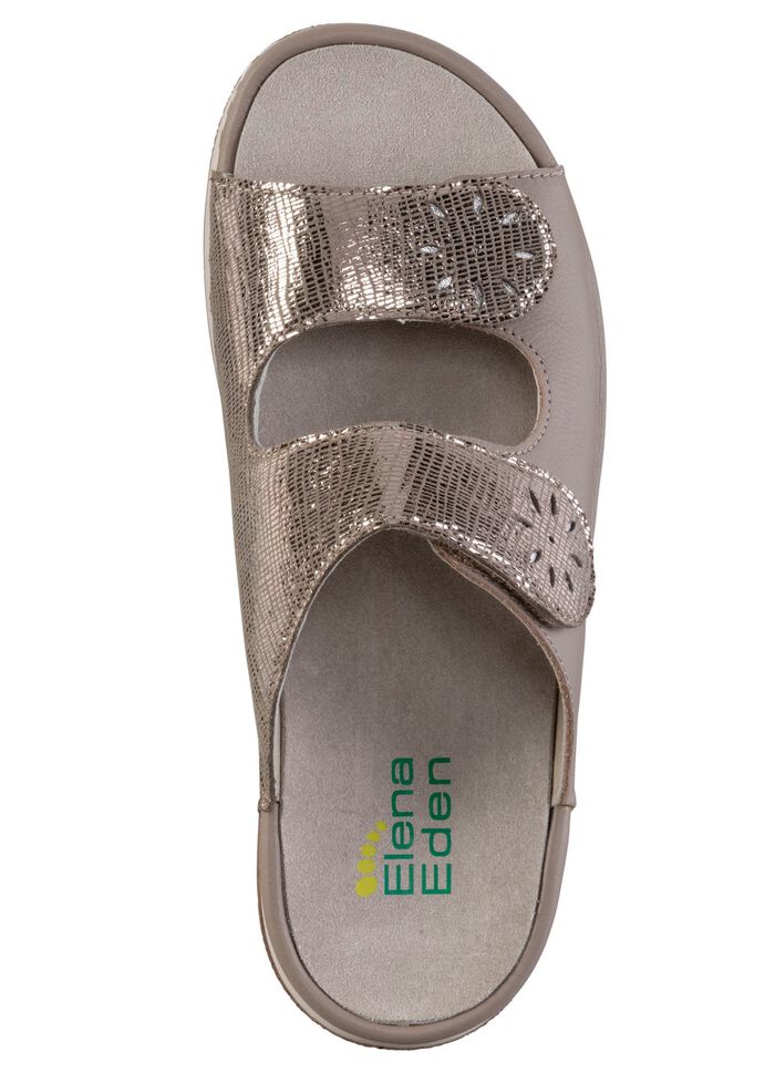 ELENA EDEN, bequeme Damen-Pantoletten, Weite H, mit herausnehmbarem Fu&szlig;bett 