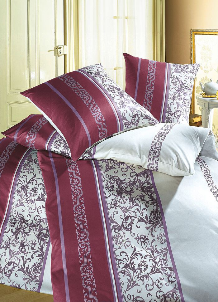 Pflegeleichte Bettw&auml;sche-Garnitur aus 100% Mako-Baumwolle LILA