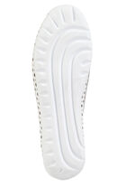 Gemini Slipper aus Nappaleder mit Lederspange WEISS