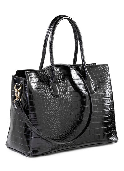 Tasche aus krokogeprägtem Synthetik 