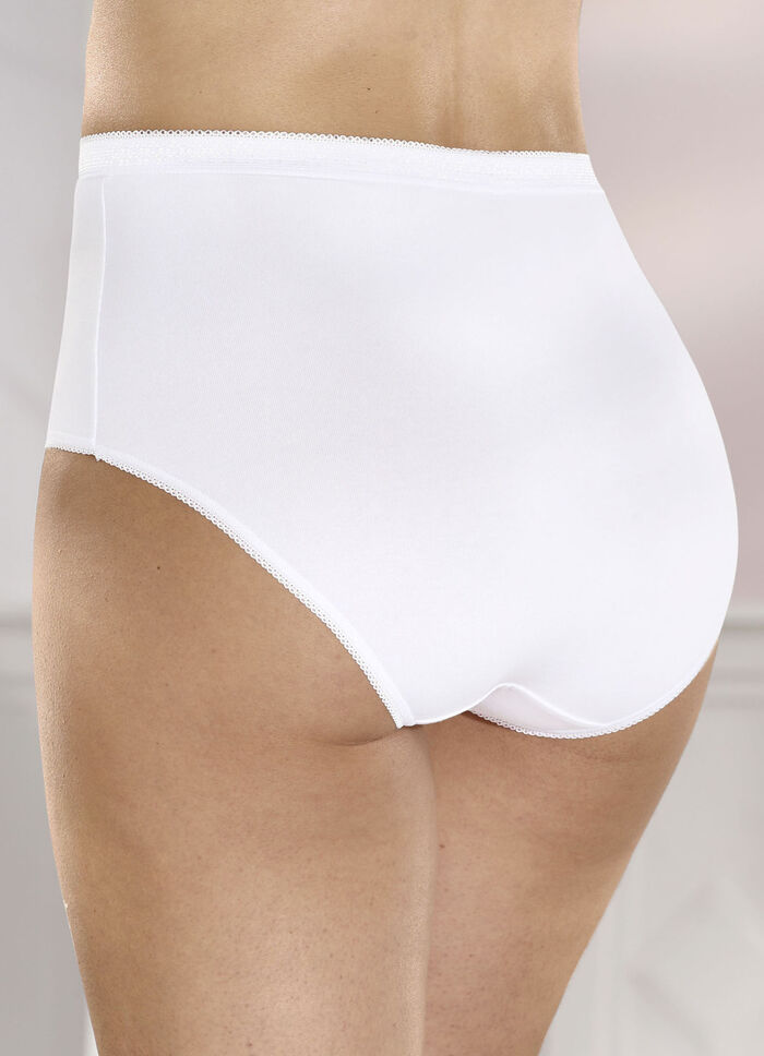 Fünferpack Slips mit Druckmotiv WEISS