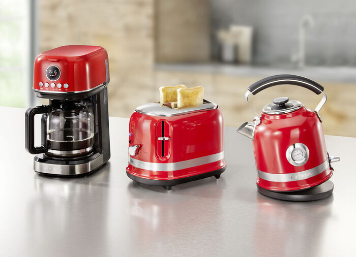 Ariete Frühstücksserie moderna im Retro-Design ROT