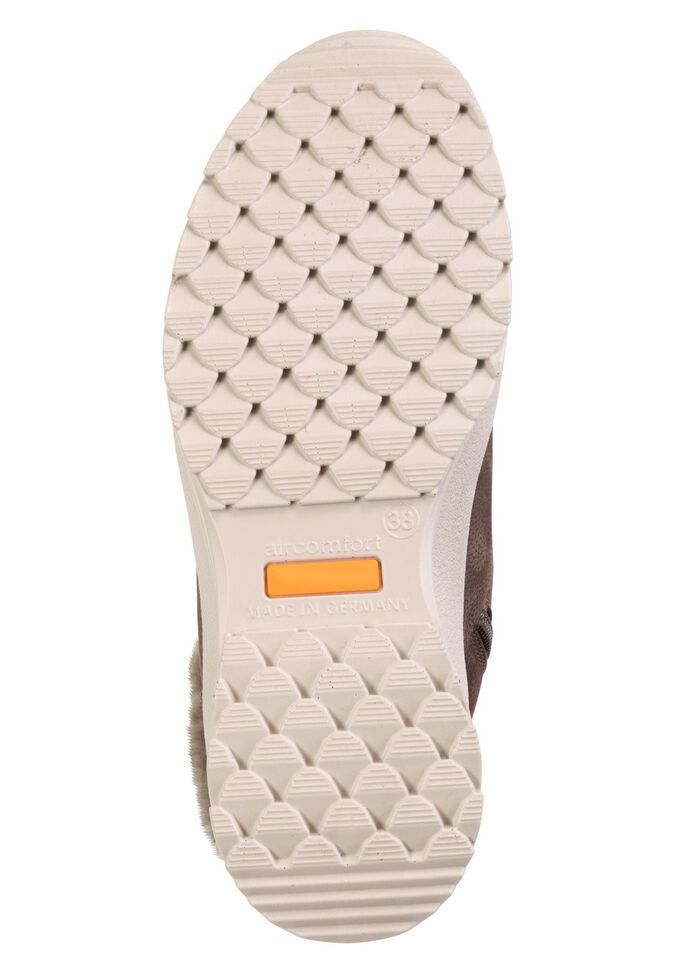 Schn&uuml;r-Bootie aus echtem Lammfell 