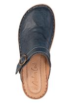 Andrea Conti Clog aus Nappaleder mit Knitter-Struktur DUNKELBLAU