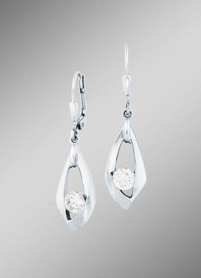 Zauberhafte Ohrringe mit synth. Zirkonia 