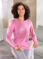 Pullover mit aufwendiger Strukturbl&uuml;te ROS&Eacute;