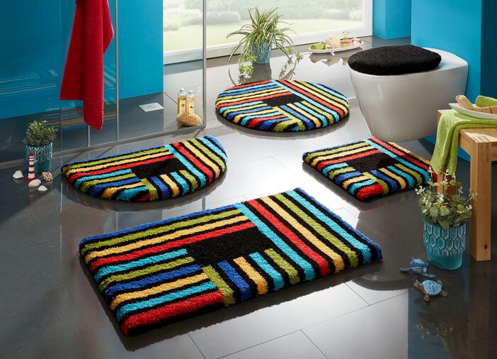 Badvorleger mit rutschhemmender R&uuml;ckseite von Grund BUNT