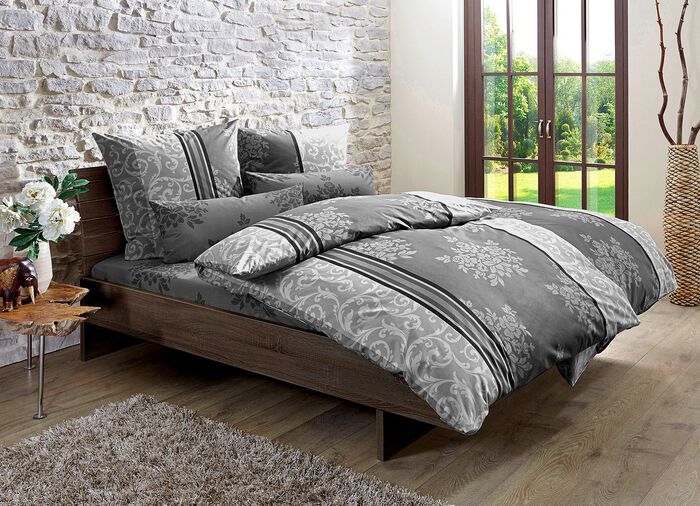 Renforcé Bettwäsche aus 100% Baumwolle ANTHRAZIT