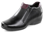 ELENA EDEN, gefütterte Damen-Boots, Winterschuhe, Weite H, mit Lammfell SCHWARZ-BORDEAUX
