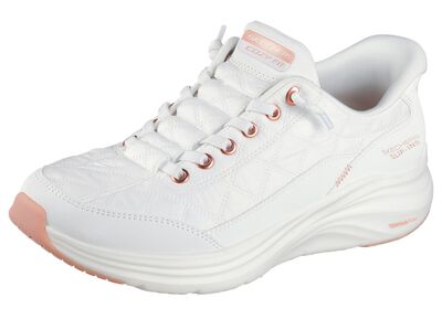 SKECHERS, stylische Damen-Sneaker, mit geformter Slip-Ins Fersenplatte 