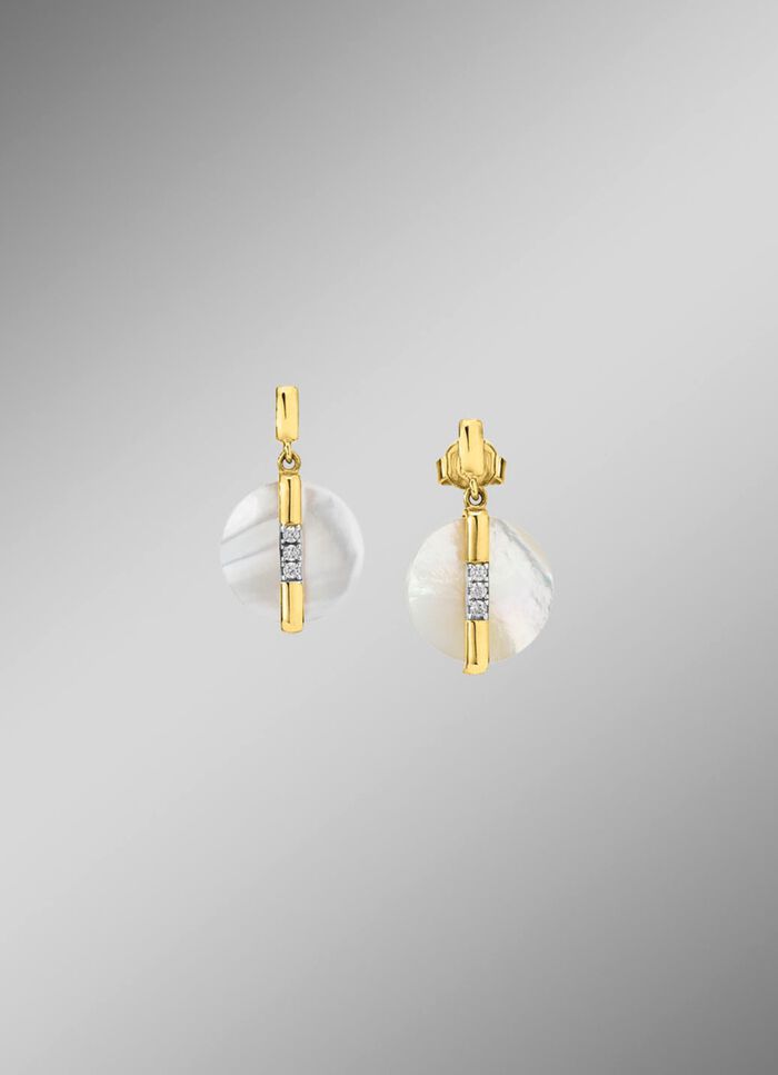 Bewegliche Eleganz: Ohrstecker mit echt Perlmutt 