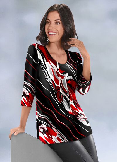 Shirt mit 3/4-langen &Auml;rmeln 