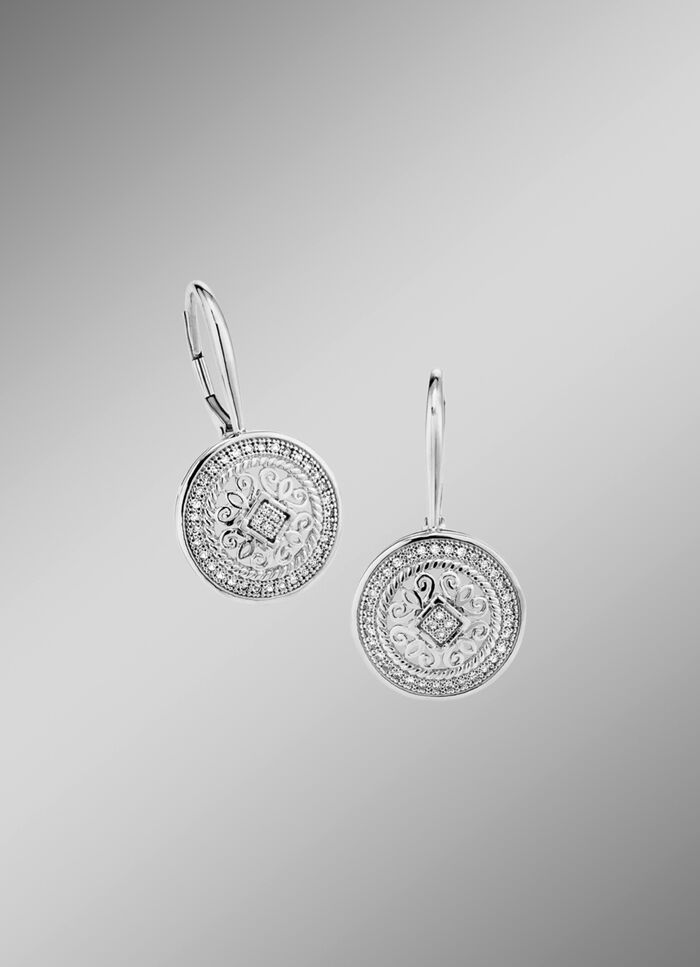 Edle Ohrringe mit 74 Diamanten 